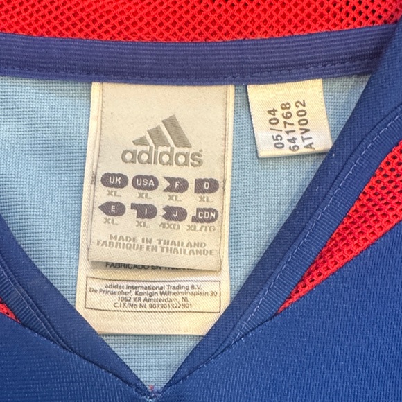 Adidas 2004 - 2006 France National Team Blue Soccer Jersey - Picture 2 of 8